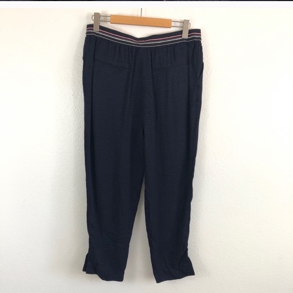 Anthropologie Pull On Trousers Tapered Navy Blue - Picture 5 of 5